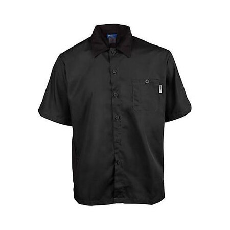 Kng 3XL Active Lightweight Black Chef Shirt 2240BKBK3XL